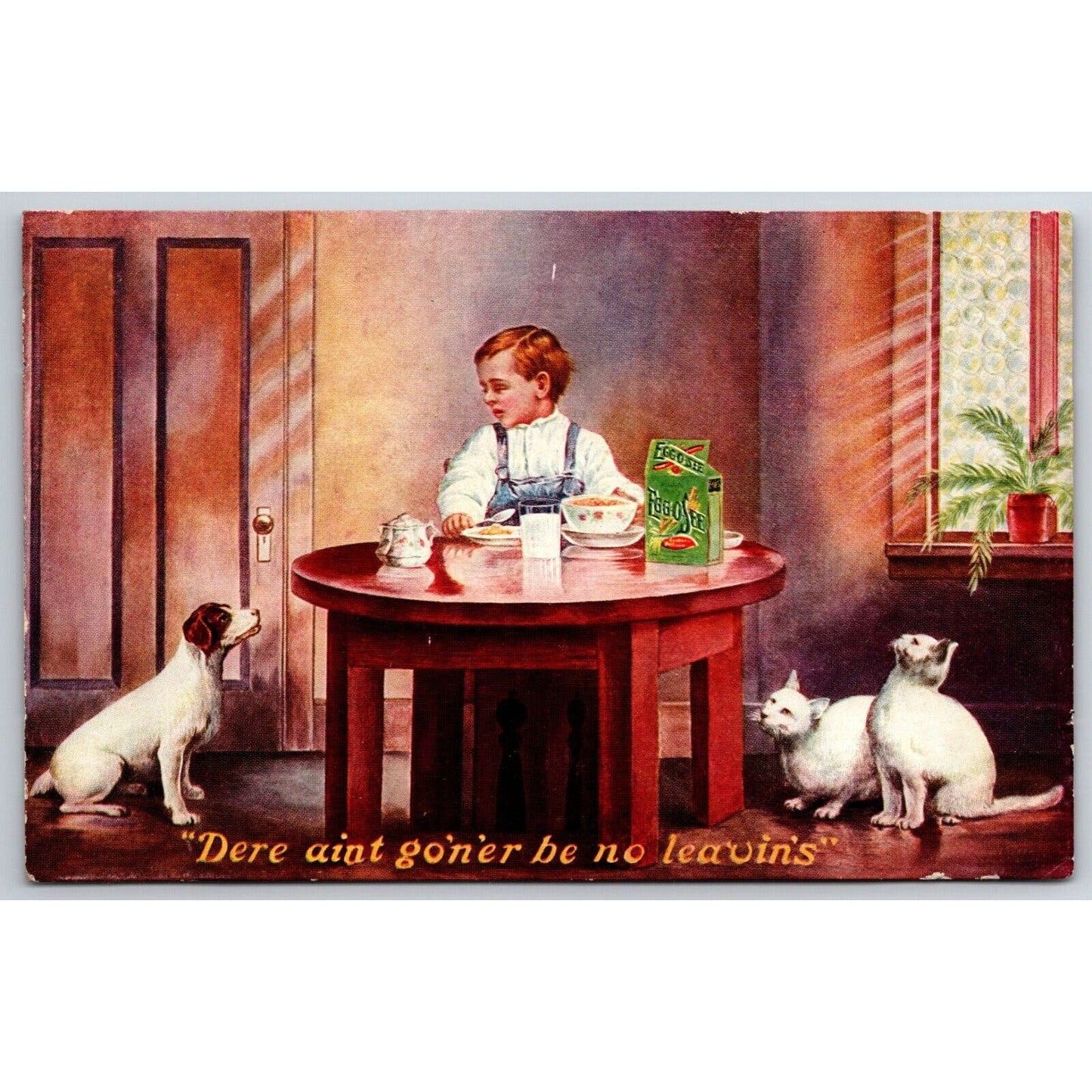 Egg-O-See Child Dog Cats Jamestown Exposition Advertising Postcard c1907