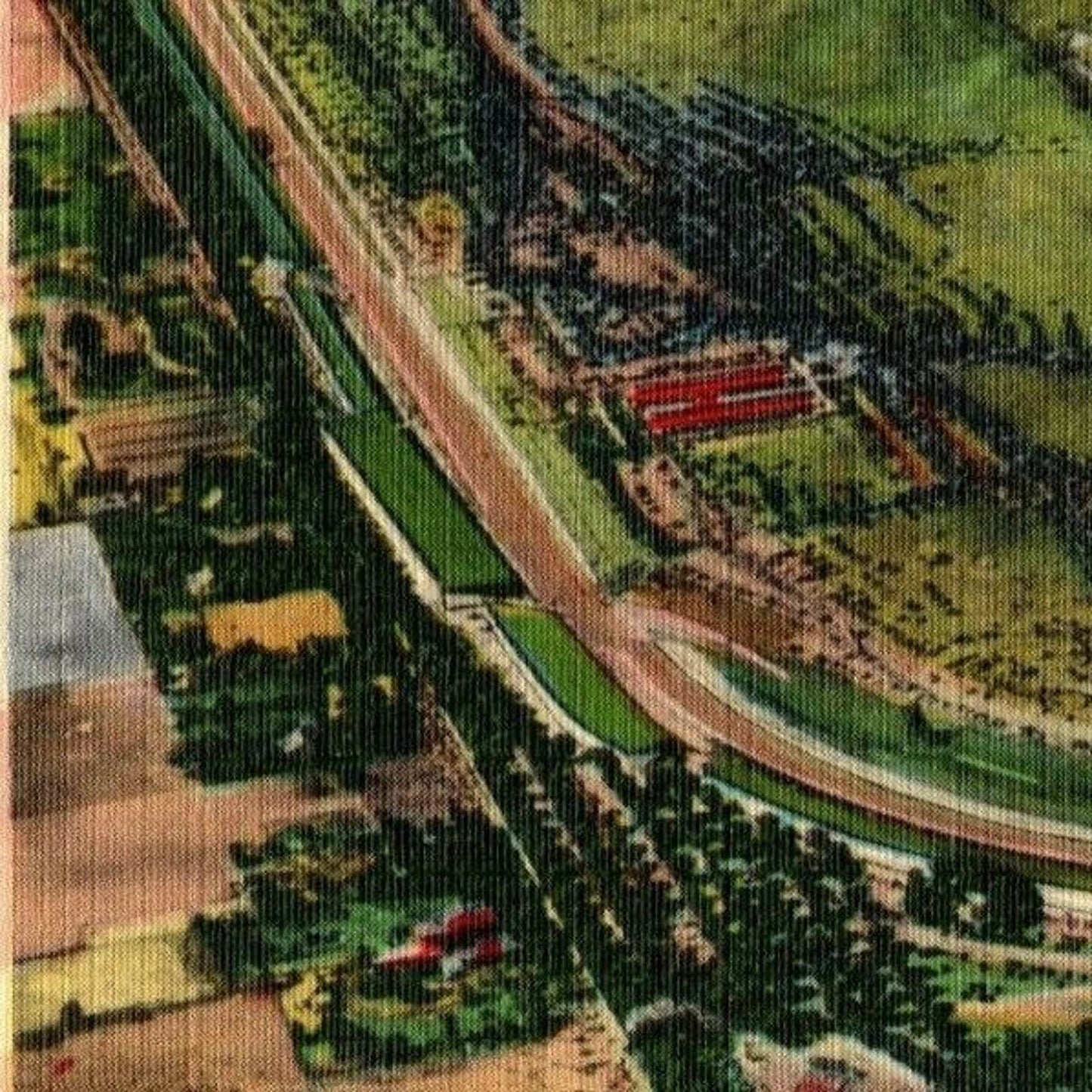 Indy 500 Linen Postcard 1946 "Greatest Automobile Race Course.." (DeWolf News)