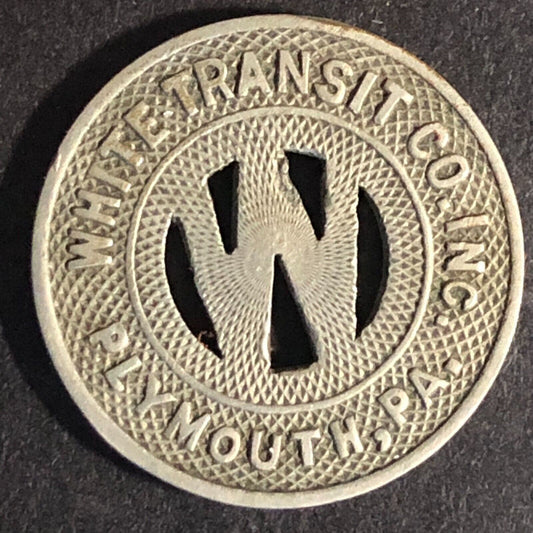 White Transit Co. Inc. Plymouth, PA WM G/F One Fare c1925 21mm