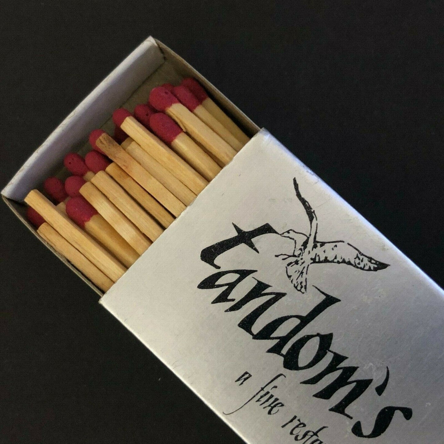 c1980's Wooden Matchboxes Matchbooks "Tandom's Restaurant" Branford, CT