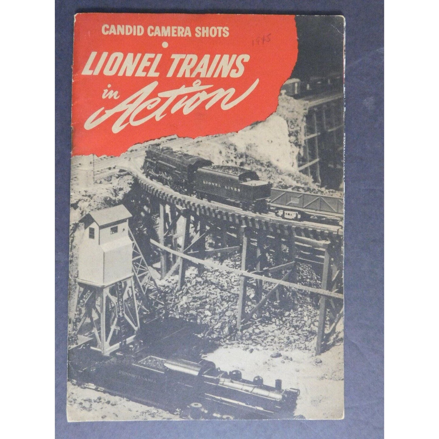 Original 1945 "Candid Camera Shots Lionel Trains in Action" 6" x 8 3/4"