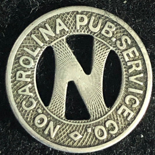 No. Carolina Pub. Service Co. (Greensboro, NC) G/F One Fare Token 16mm Scarce
