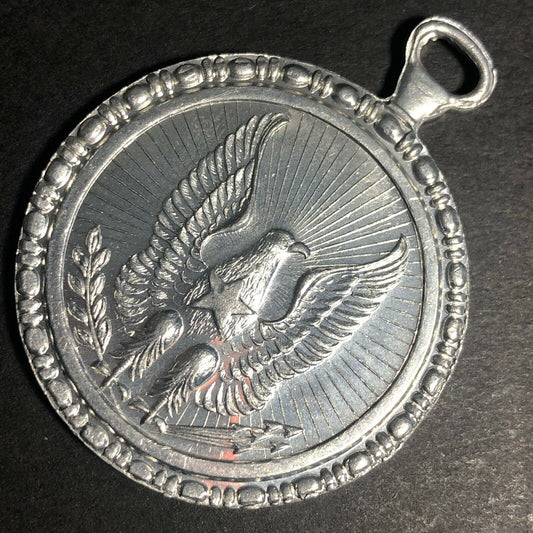 36mm Aluminum "$1" Radiant Eagle Crested Wreath Counter / Token - Fauver Coll.