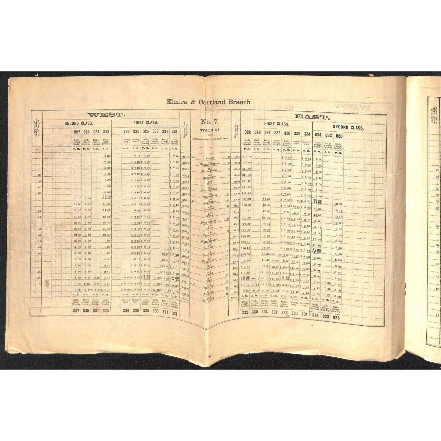1911 Lehigh Valley Railroad Auburn Div. GOV'T / Employe Time Table 8pp Scarce