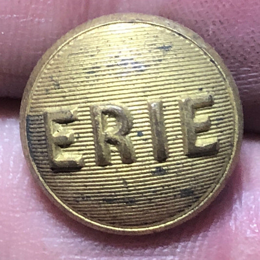 Erie Railroad Uniform Button Brass 1/2" - Convex / Scovill Mf'g