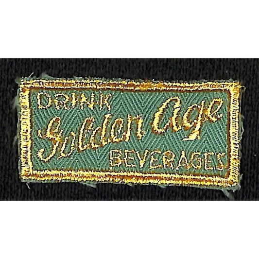 Golden Beverages Embroidered Soda Patch c1930's-40's VGC Scarce