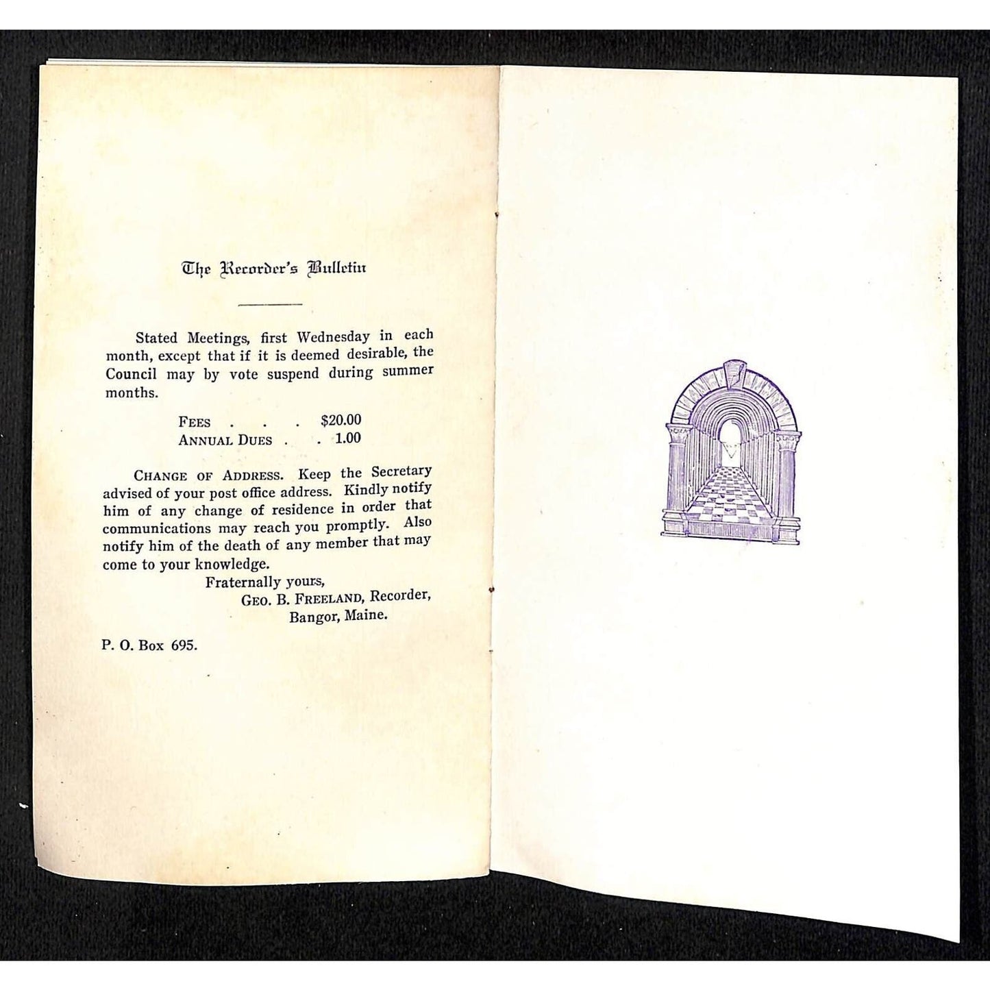 Hampden Highlands, ME Amos W. Knowlton* 1916 Bangor Masonic Knights Meeting