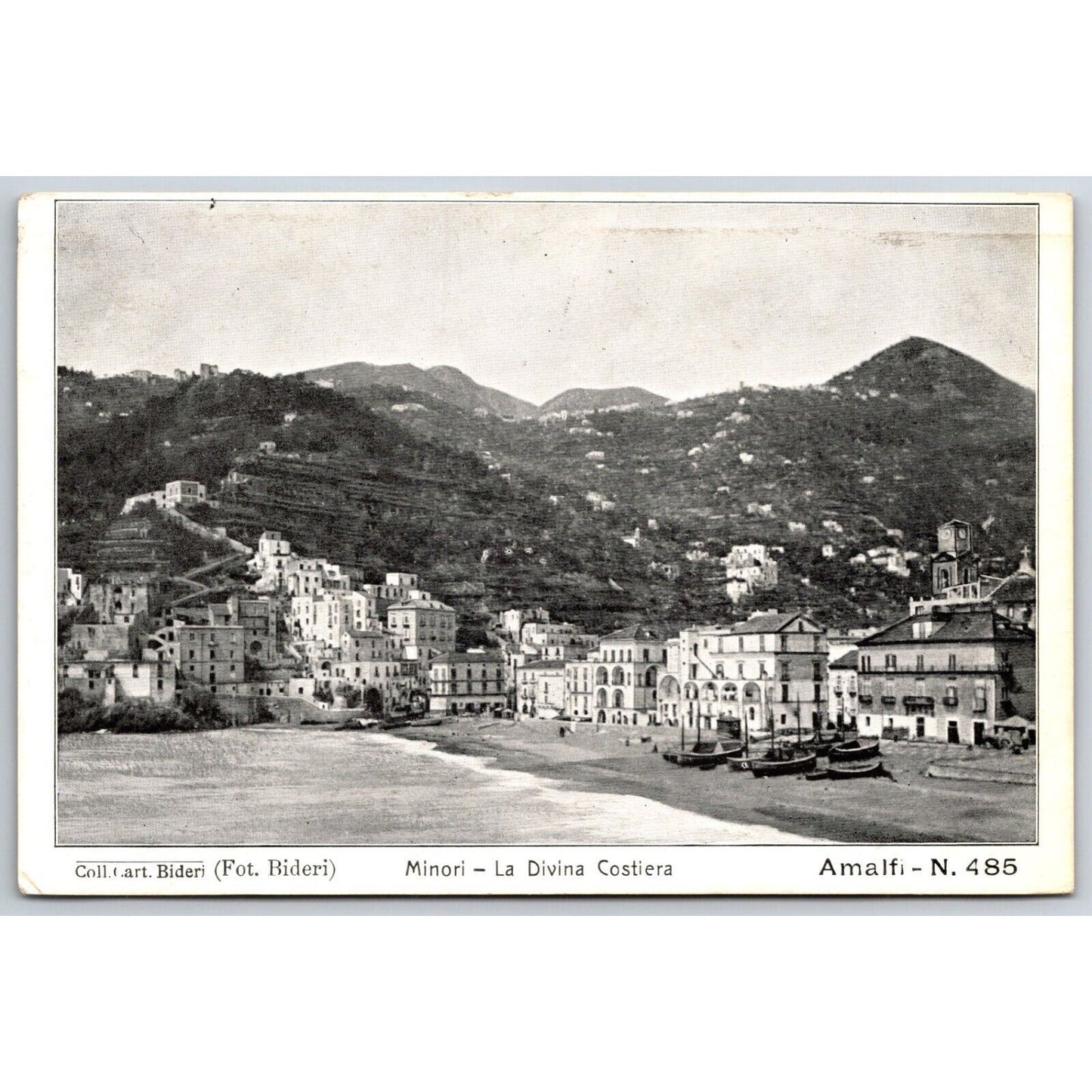 Italian Postcard Minori "The Divine Coast" City / Mountains 1901-1907 NP VGC