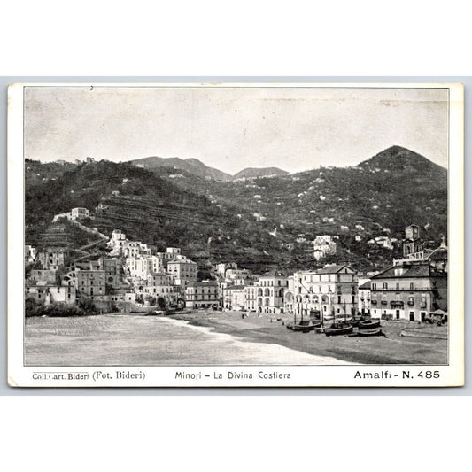Italian Postcard Minori "The Divine Coast" City / Mountains 1901-1907 NP VGC