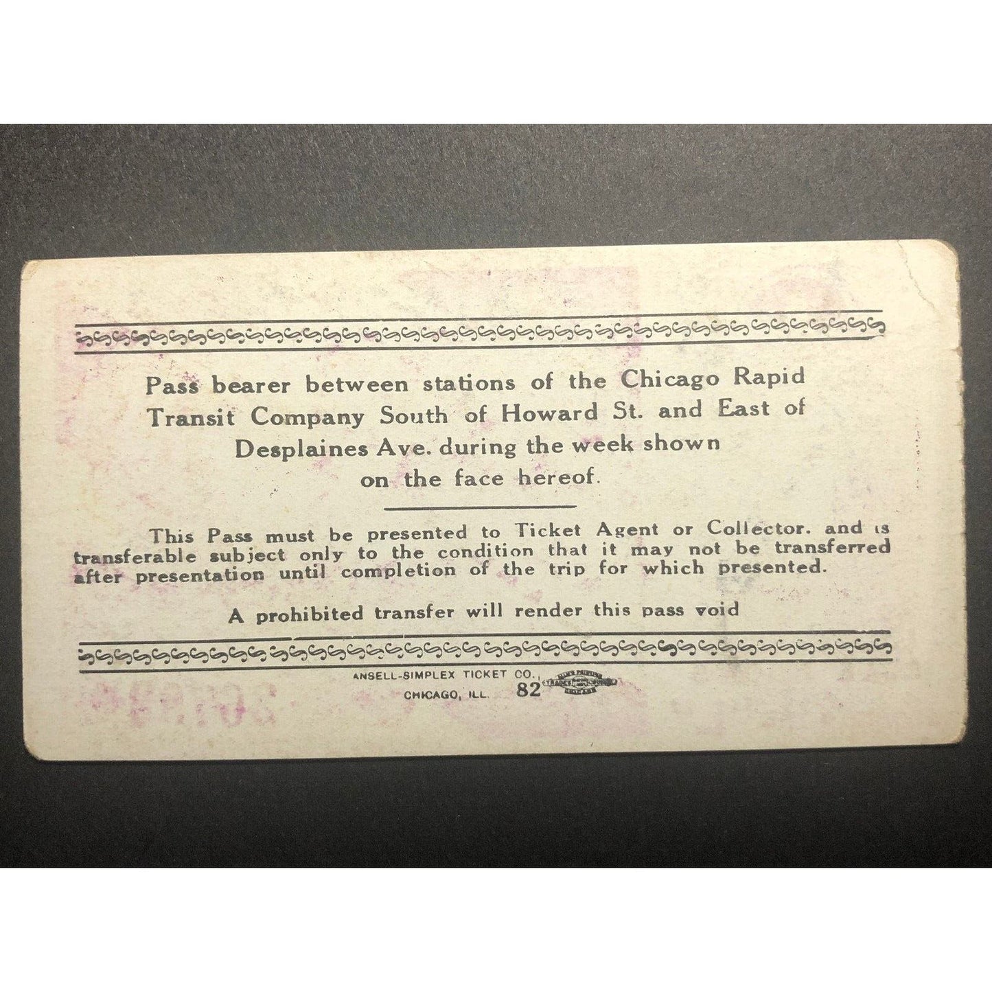1935 Chicago Transit Authority Jan. Weekly Pass Art Deco Ball w/ Room Dancers
