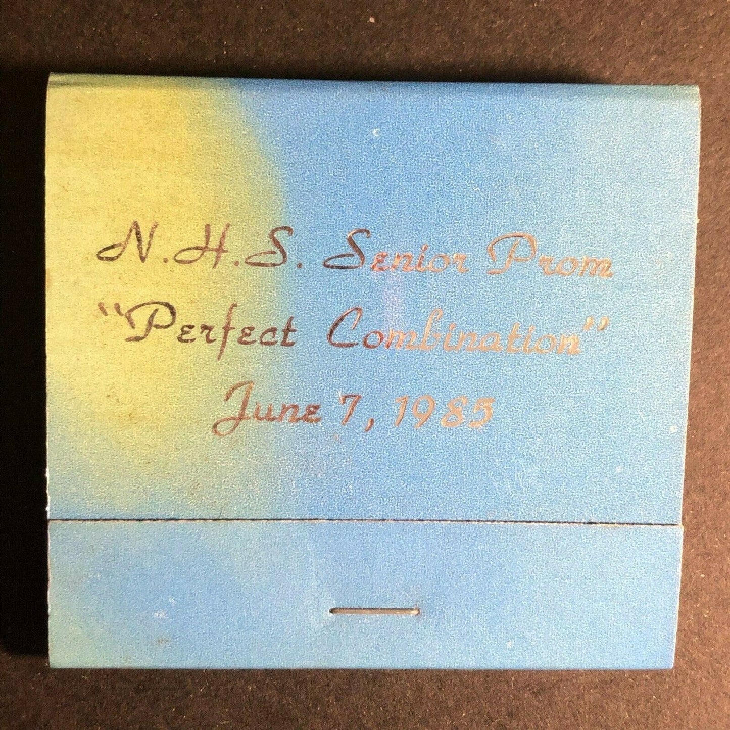 1985 Vintage Full Matchbook N.H.S. (New Haven?) Senior Prom Perfect Combination