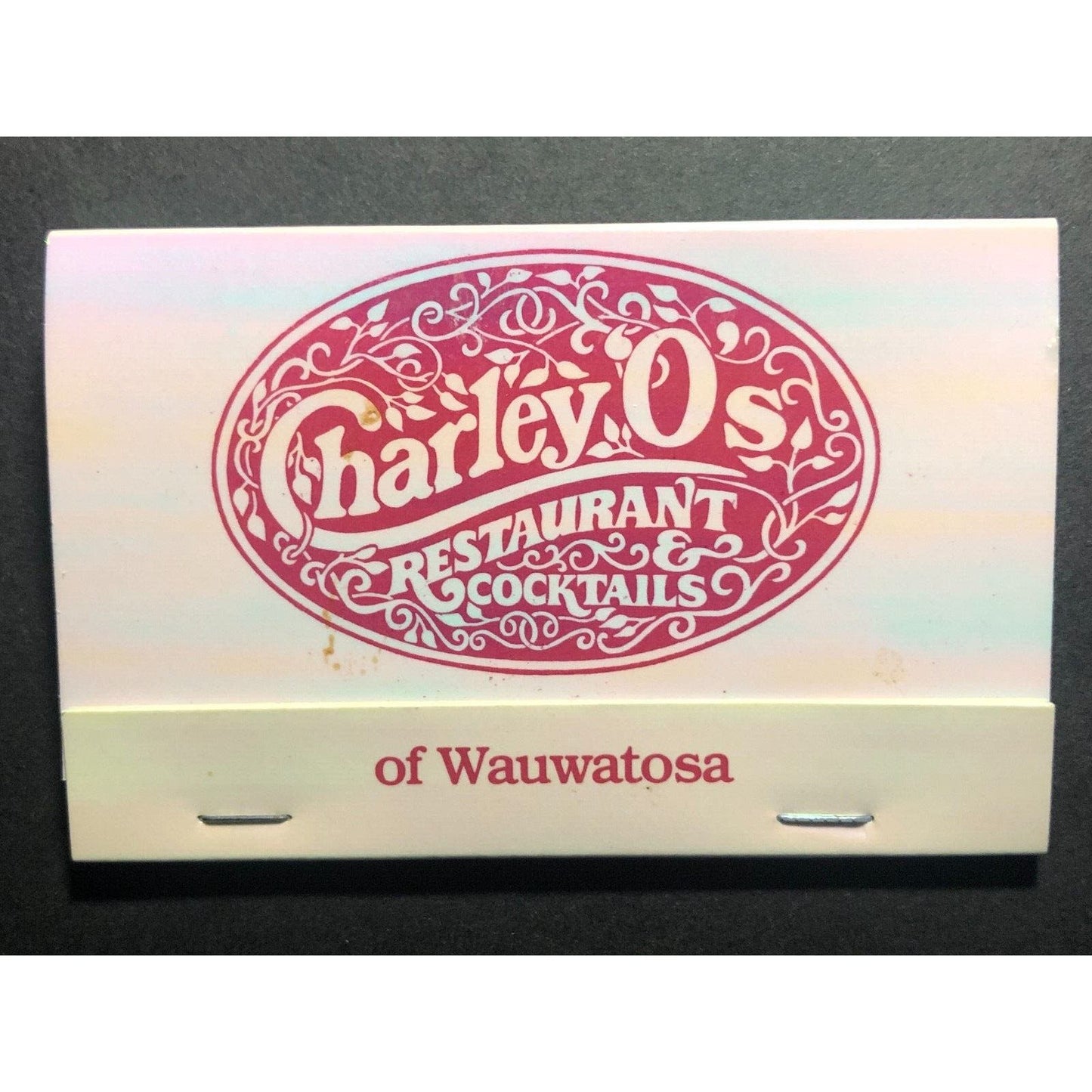 Wauwatosa Charlie O's Restaurant Mostly Full (-6) Matchbook c1980's-90's Scarce