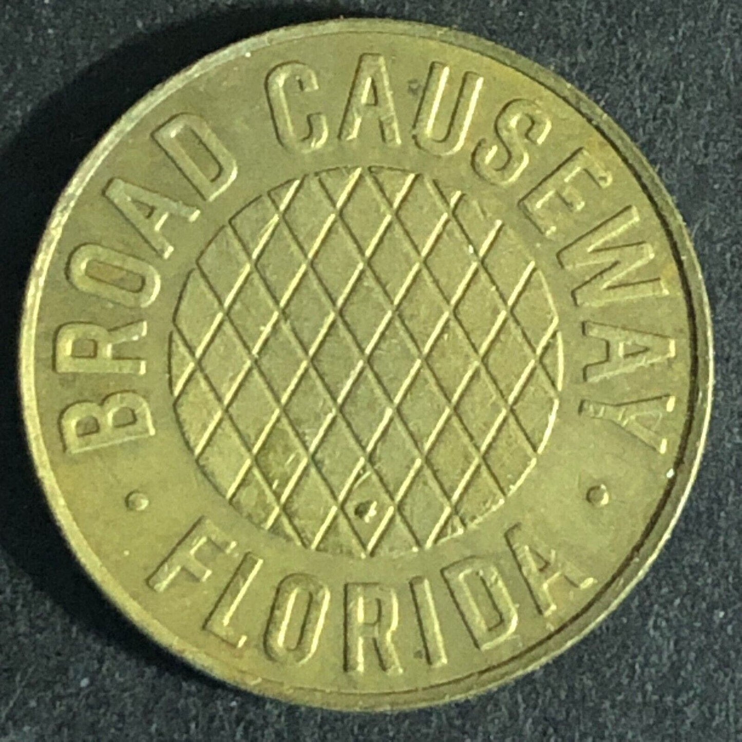 Broad Causeway Florida (Bay Harbor) Brass Transit Token - 20mm