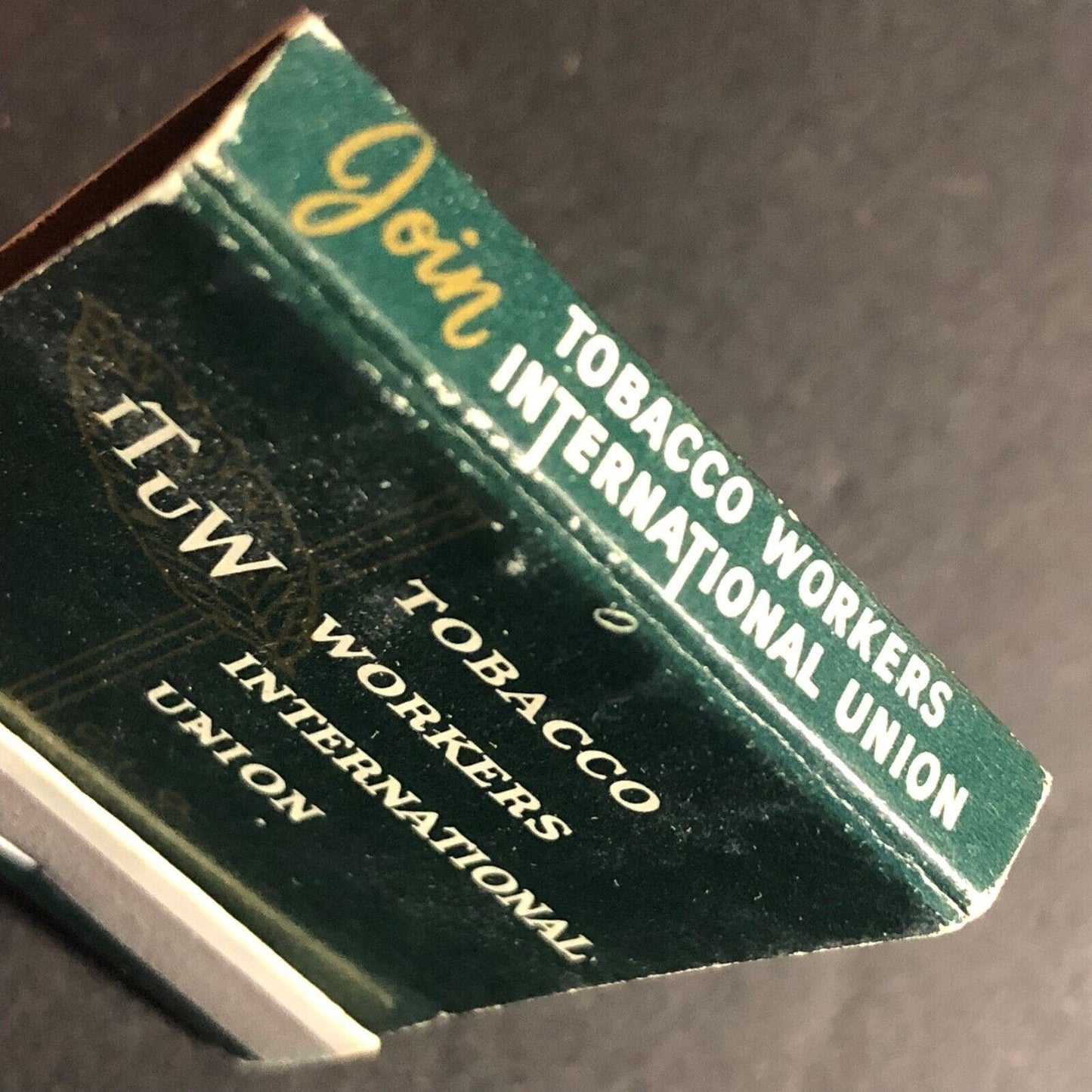 ITUW Tobacco Workers Union Full 20-Strike Matchbook c1950's-60's VGC Scarce