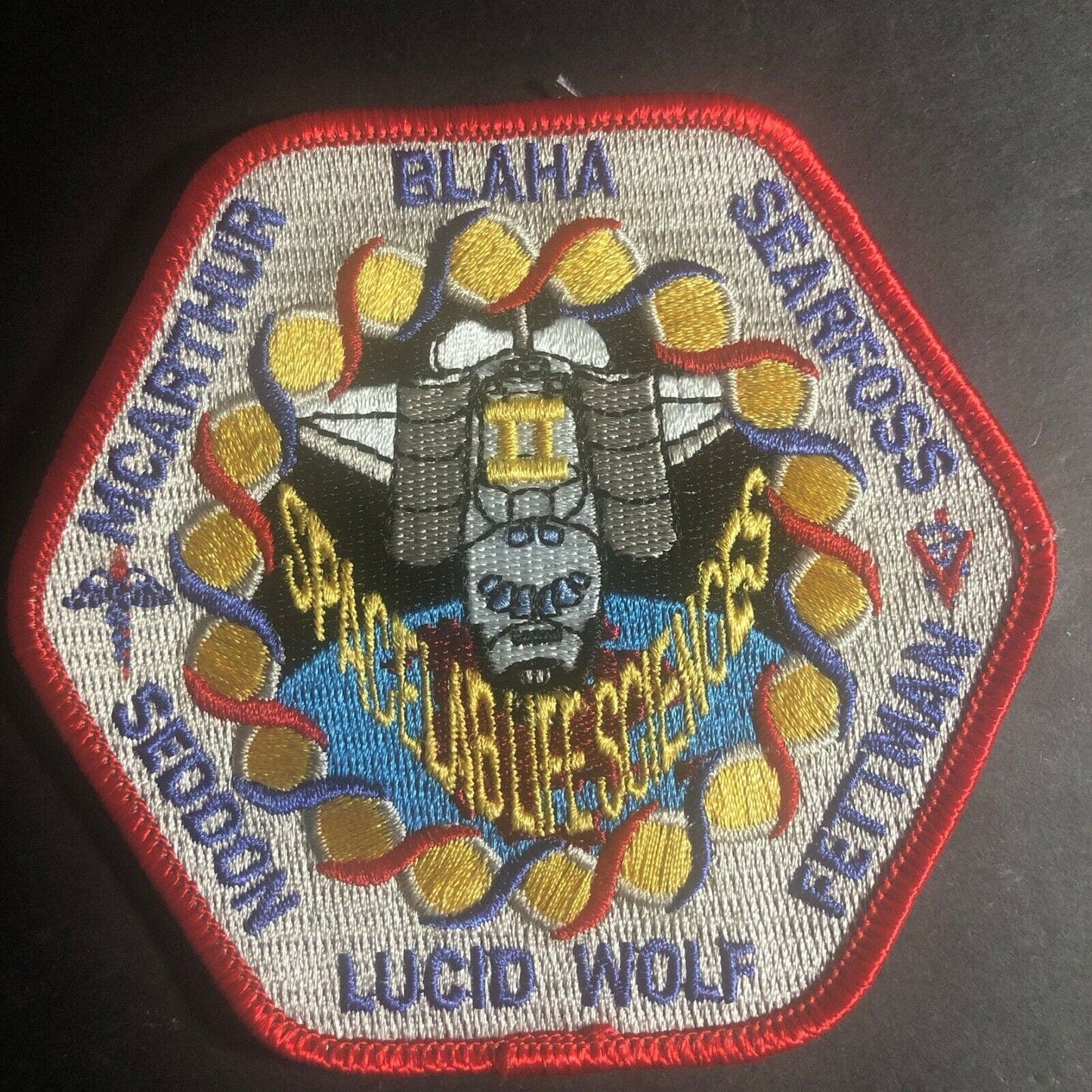 NASA Shuttle Flight Crew Mission Embroidered Patch - Space lab Life Sciences