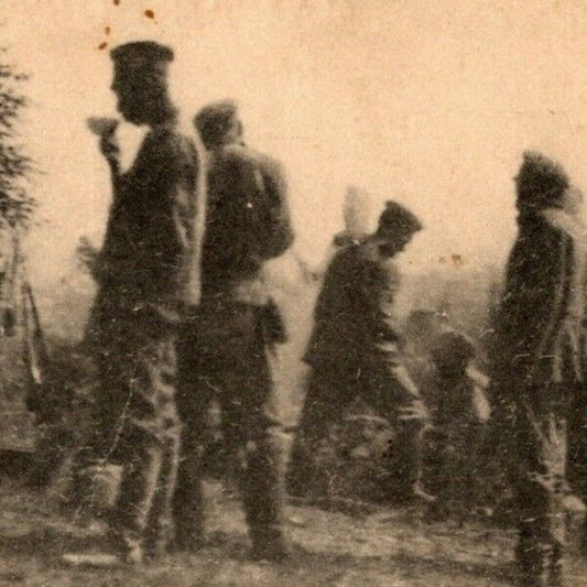 c1916 RPPC* Russian Military Postcard - Infantry Halted for Tea Drinking