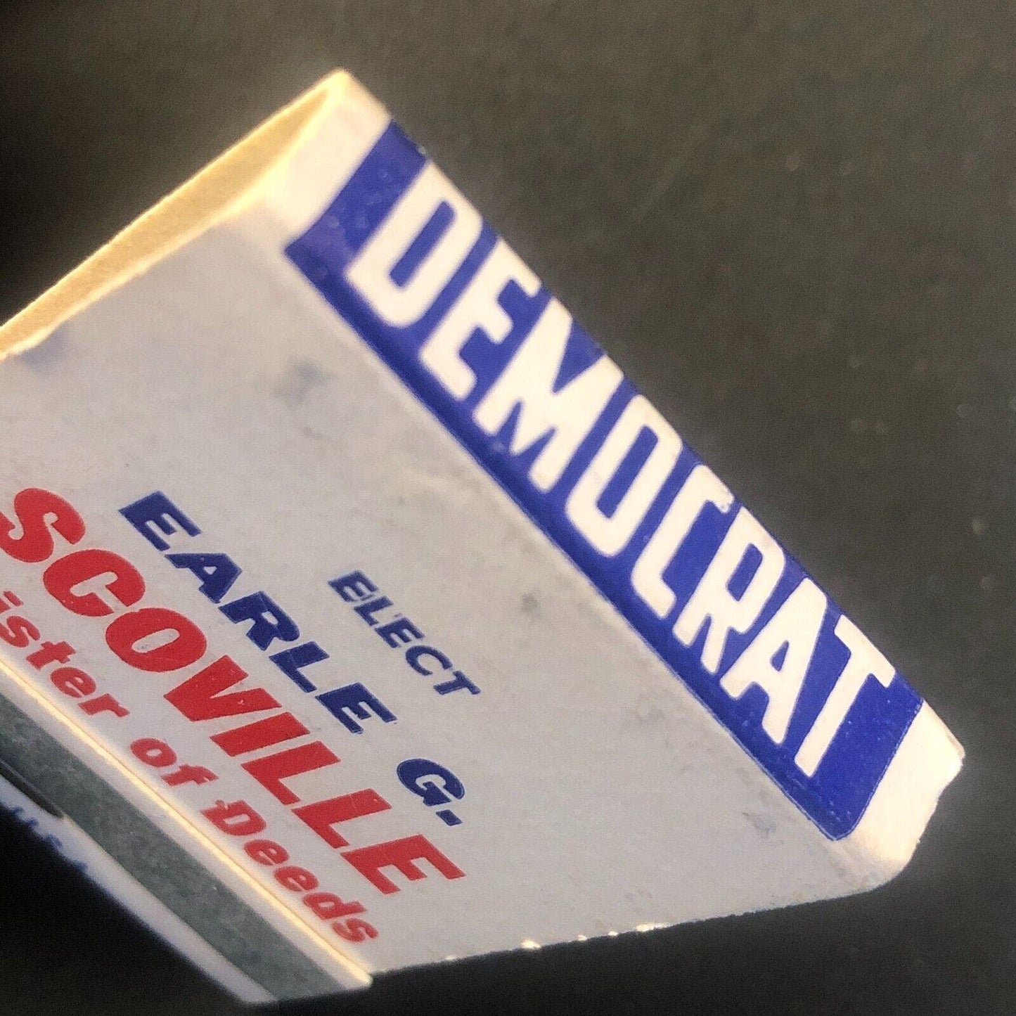 Elect Earle G. Scoville Kenosha, WI Full Vintage Matchbook c1960's VGC
