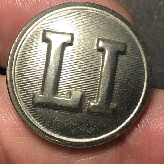 Long Island Railroad "LI" Brass Uniform Button - 7/8" Waterbury Co's