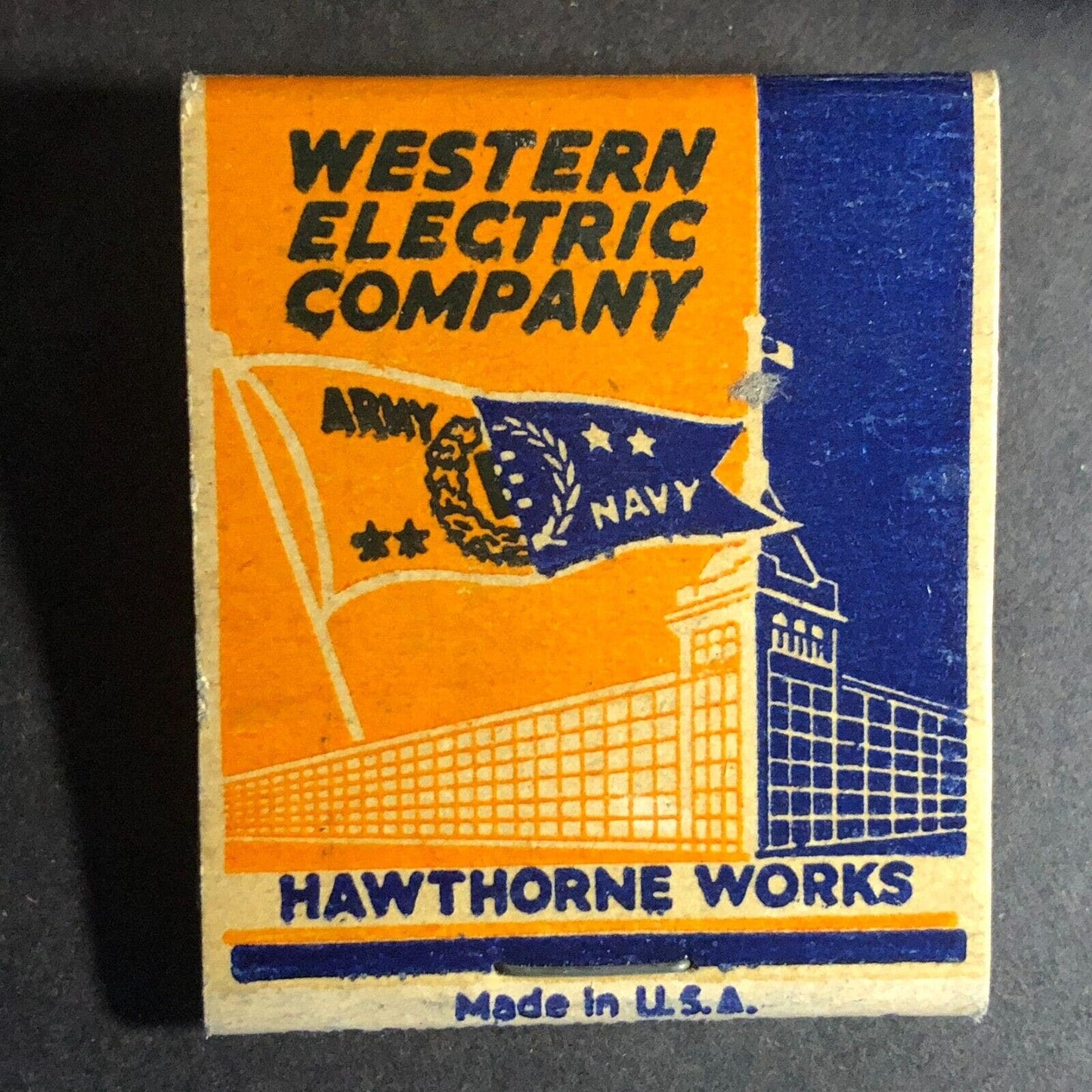 Western Electric Hawthorne Works Bell Telephone Matchbook c1930's-40's (#5)