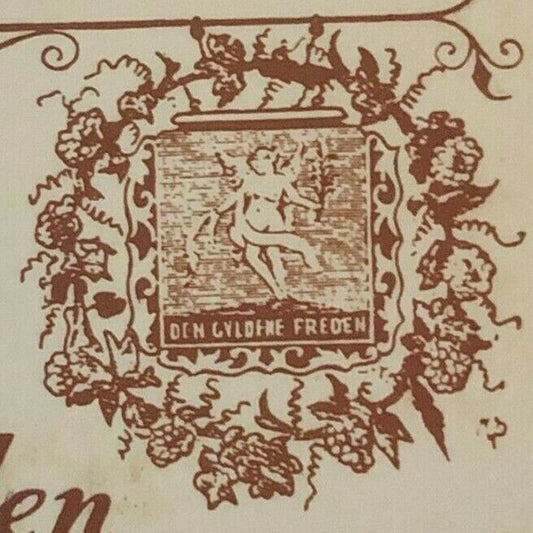 c1980's Wooden Matchbox Matchbook "Den Gyldene Freden" Stockholm