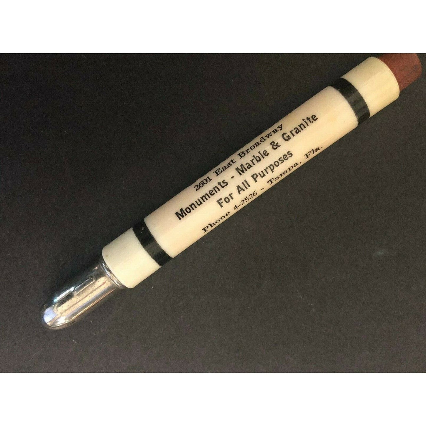 c1930's-40's "Turner Marble & Granite Tamps, FLA" Advertising Bullet Pencil