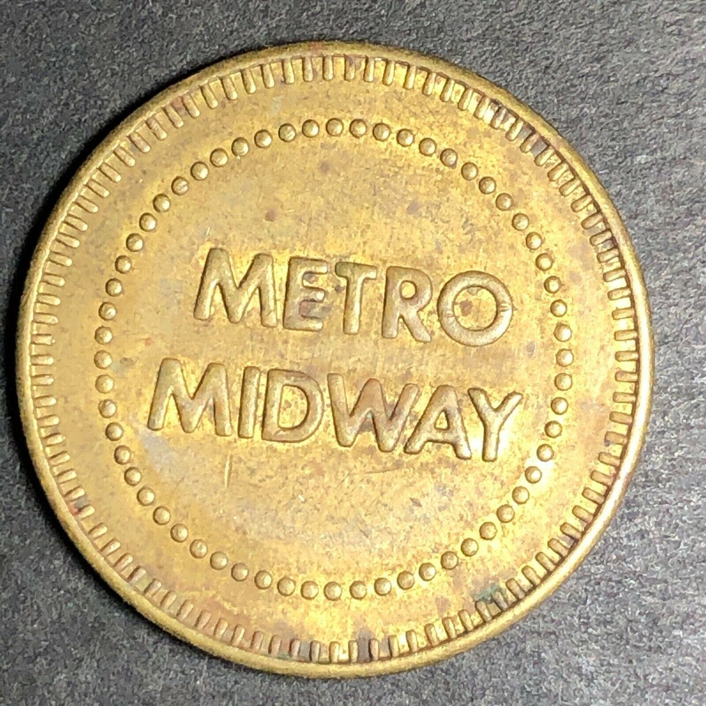 25mm Vintage Pepsi "Metro Midway" Brass Token