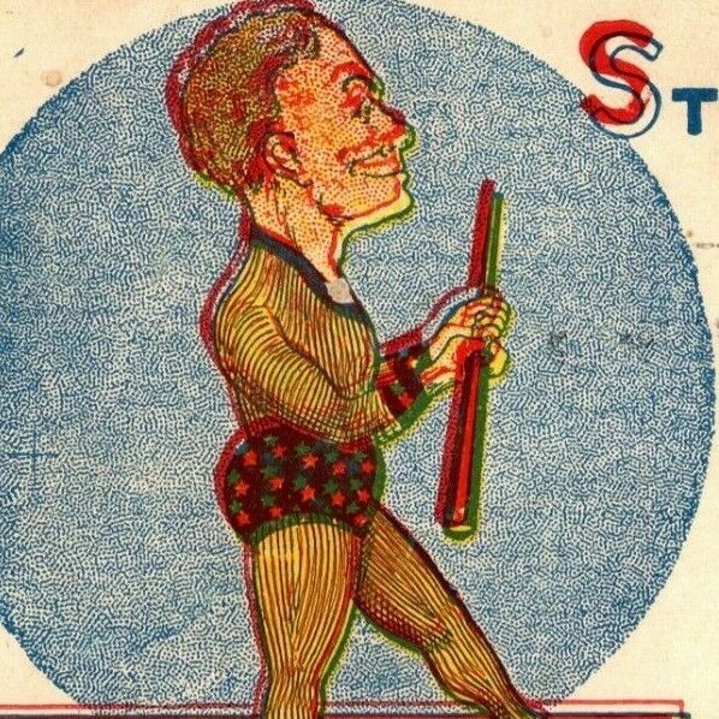 "Striking A Balance" c1905 Vintage Undivided Unposted Comic Humor Postcard