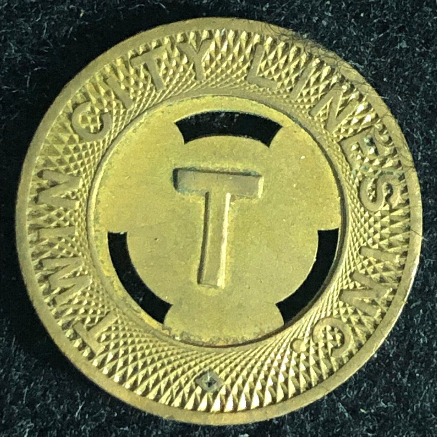 Twin City Lines, Inc. (Winston-Salem) G/F One Fare Token 20mm