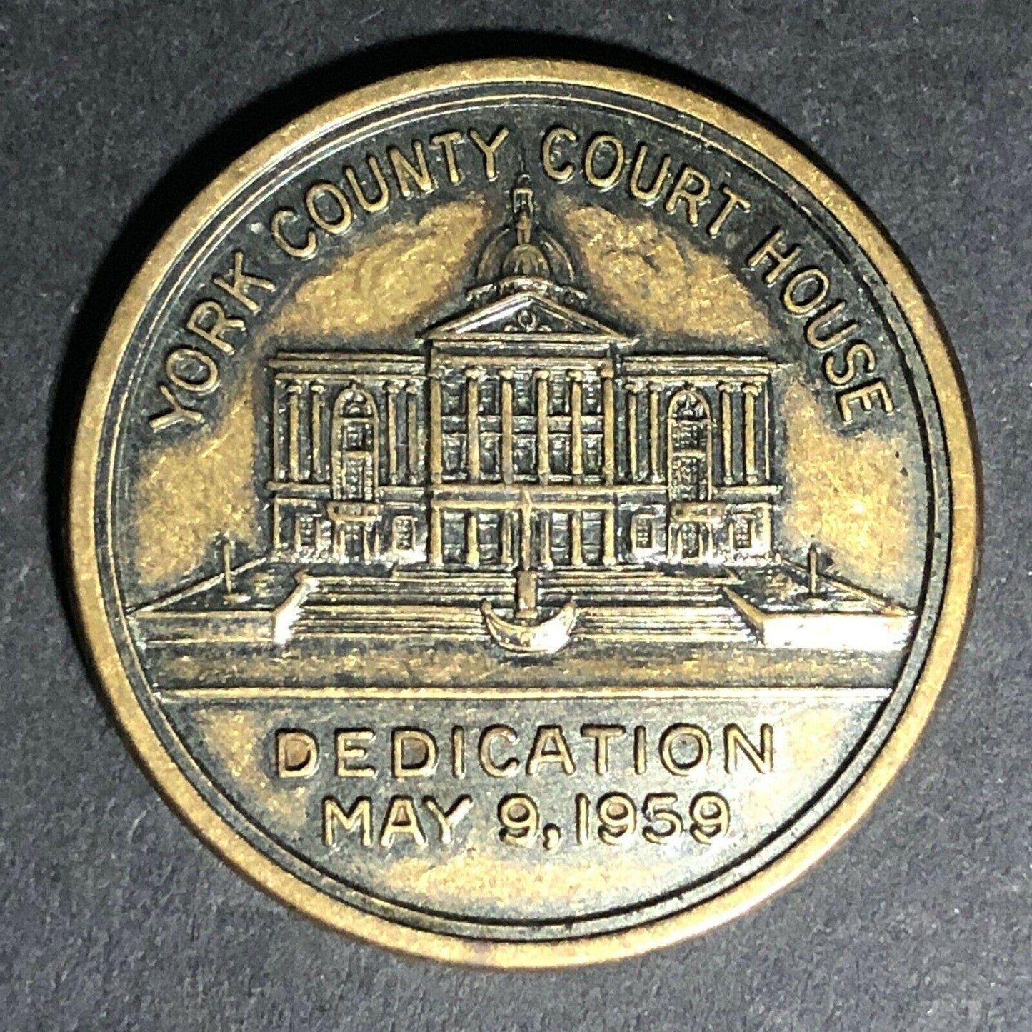 Yorktown County, PA Court House Dedication May 9, 1959 Medallion Token 31mm