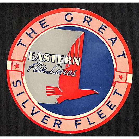 Eastern Airlines "The Great Silver Fleet" Gum Label c1940's VGC