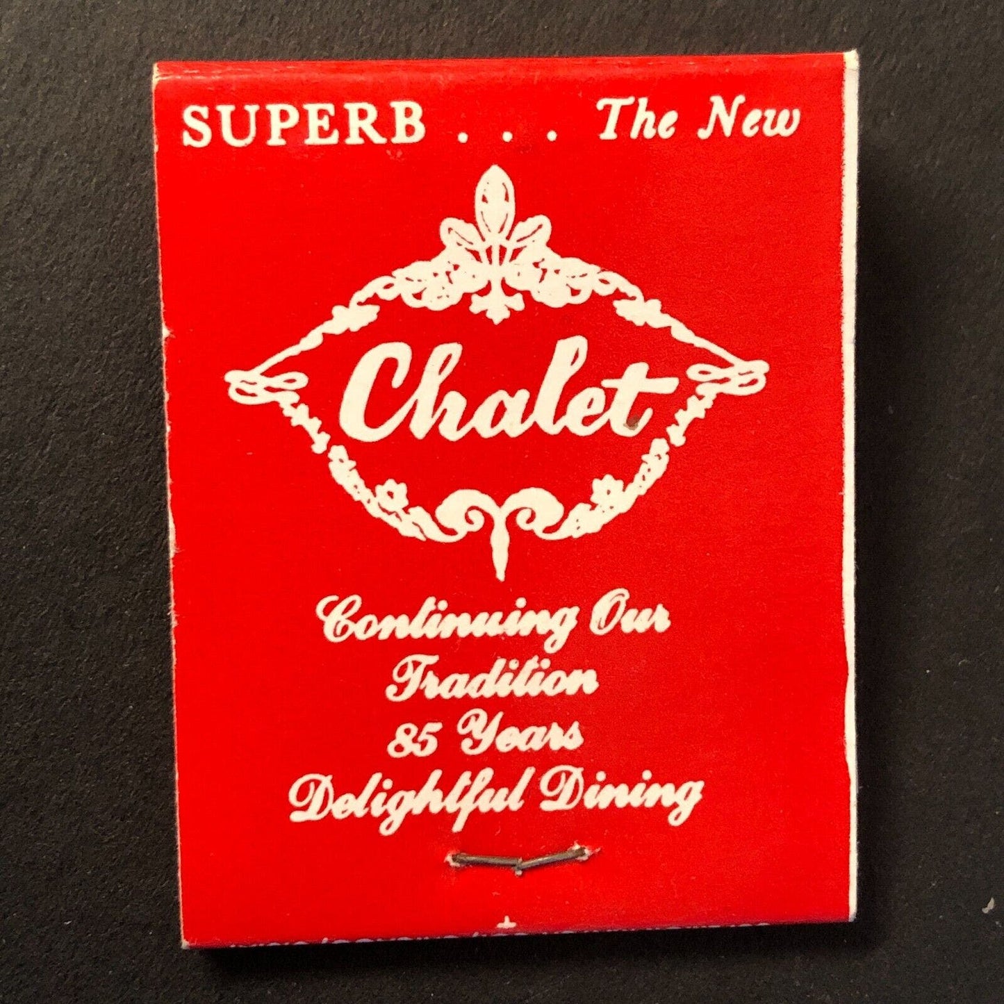 Bismarck Hotel / Chalet Chicago Vintage Full Matchbook c1950's-60's VGC