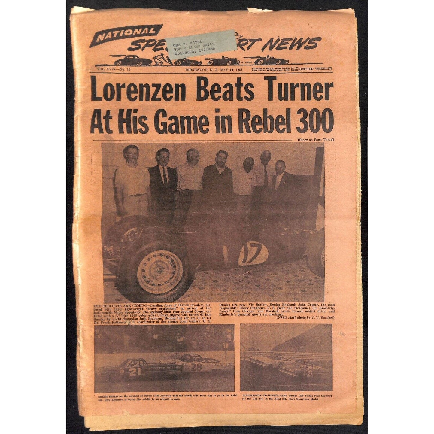 National Speed Sport News 5/10 1961 Lorenzen Beats Turner Rebel Racing 15pp VGC