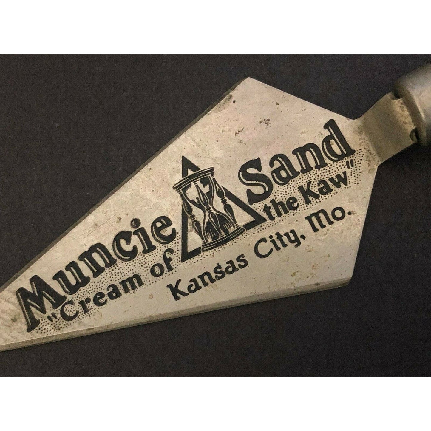 c1920's-30's 5" Muncie Sand Kansas City Trowel Advertising Letter Opener - VGC