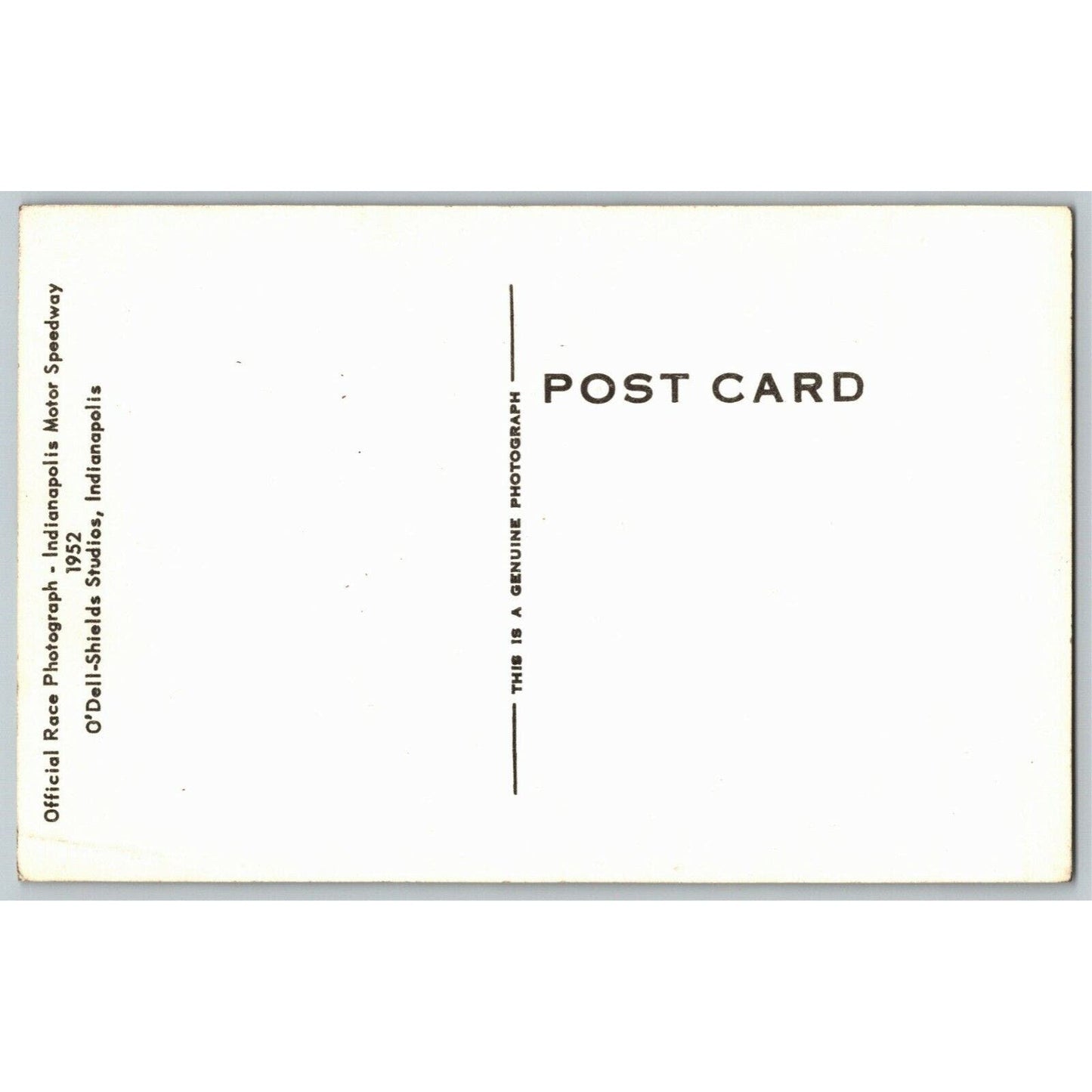 Indy 500 RPPC Postcard "1952 Duane Carter" Official Race Photo Unposted VG