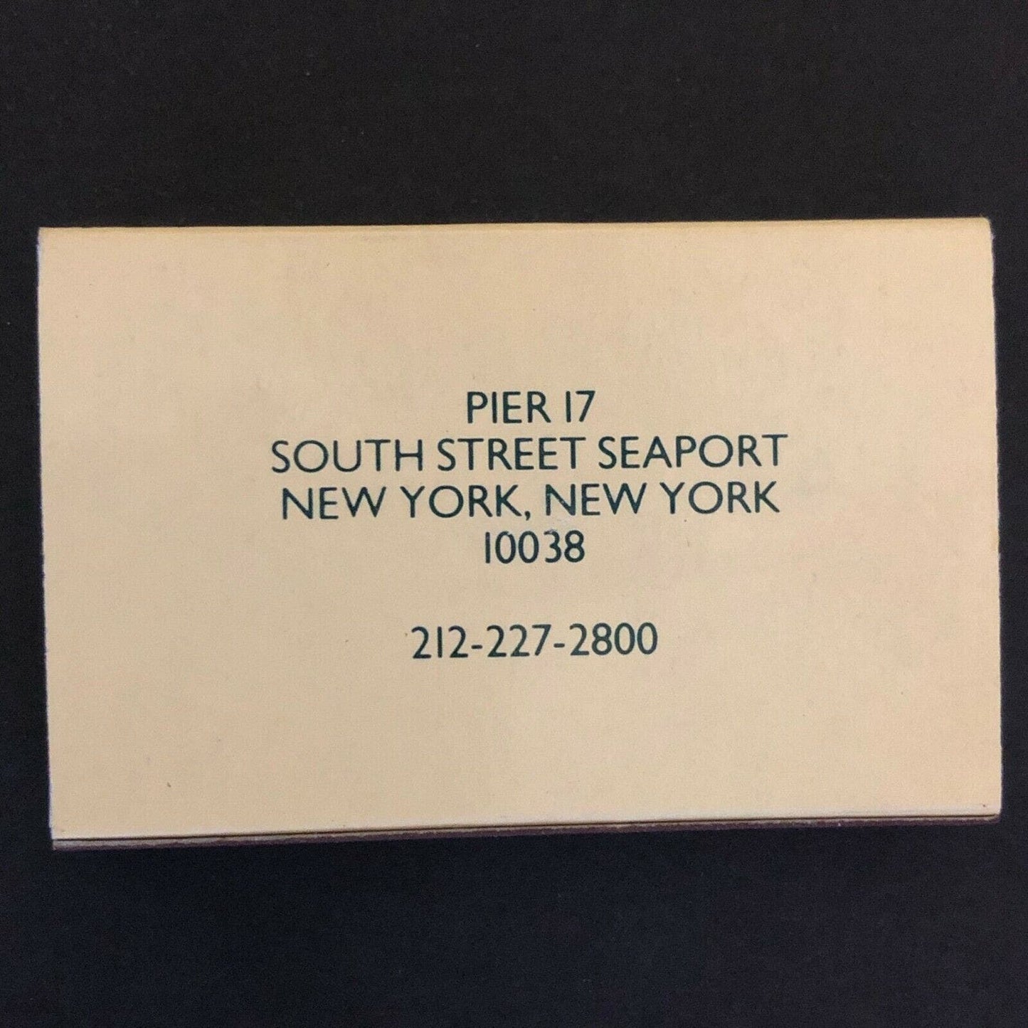 c1990 's Vintage Wooden Matchbox Matchbook Harbour Lights Restaurant Pier 17 NYC