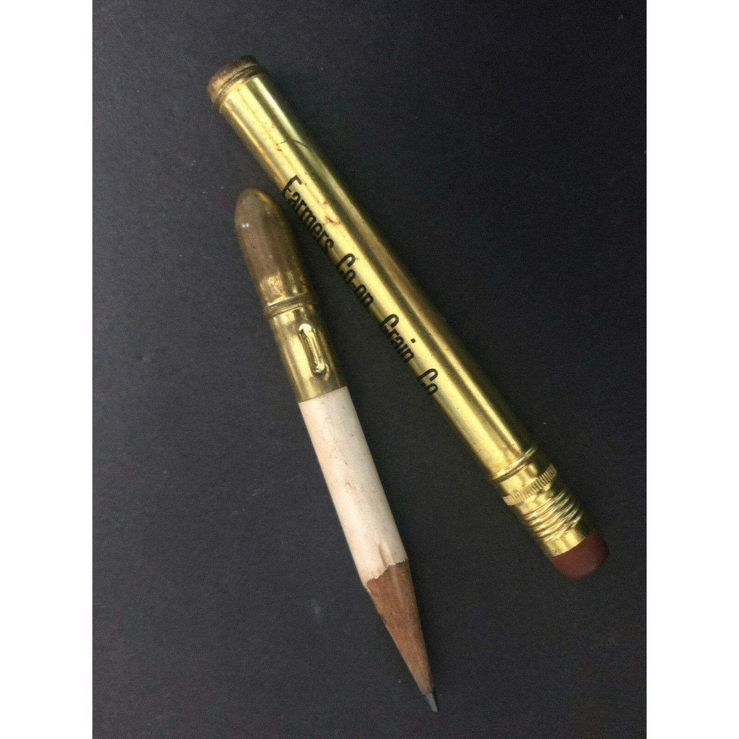 c1930's-40's "Farmers CO-OP Grain" Dumont, Iowa Advertising Bullet Pencil