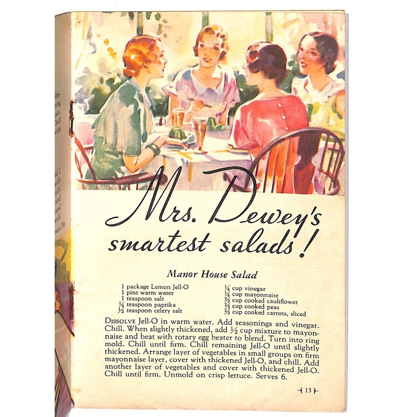 Jell-O Recipe Booklet "What Mrs. Dewey Did" 48 Fascinating New 1933 23pp.