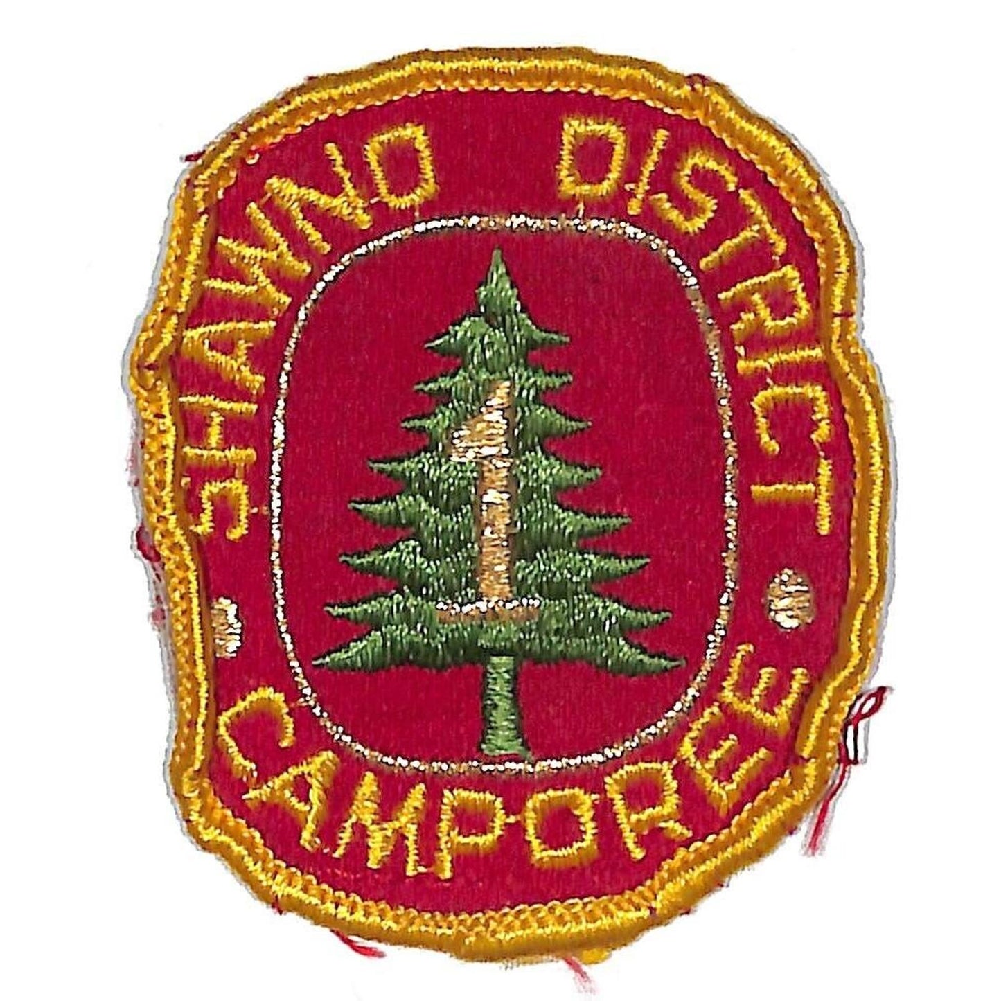 BSA Shawno / Shawano? District "1" Camporee Patch w/ Tree 2 3/4" Scarce