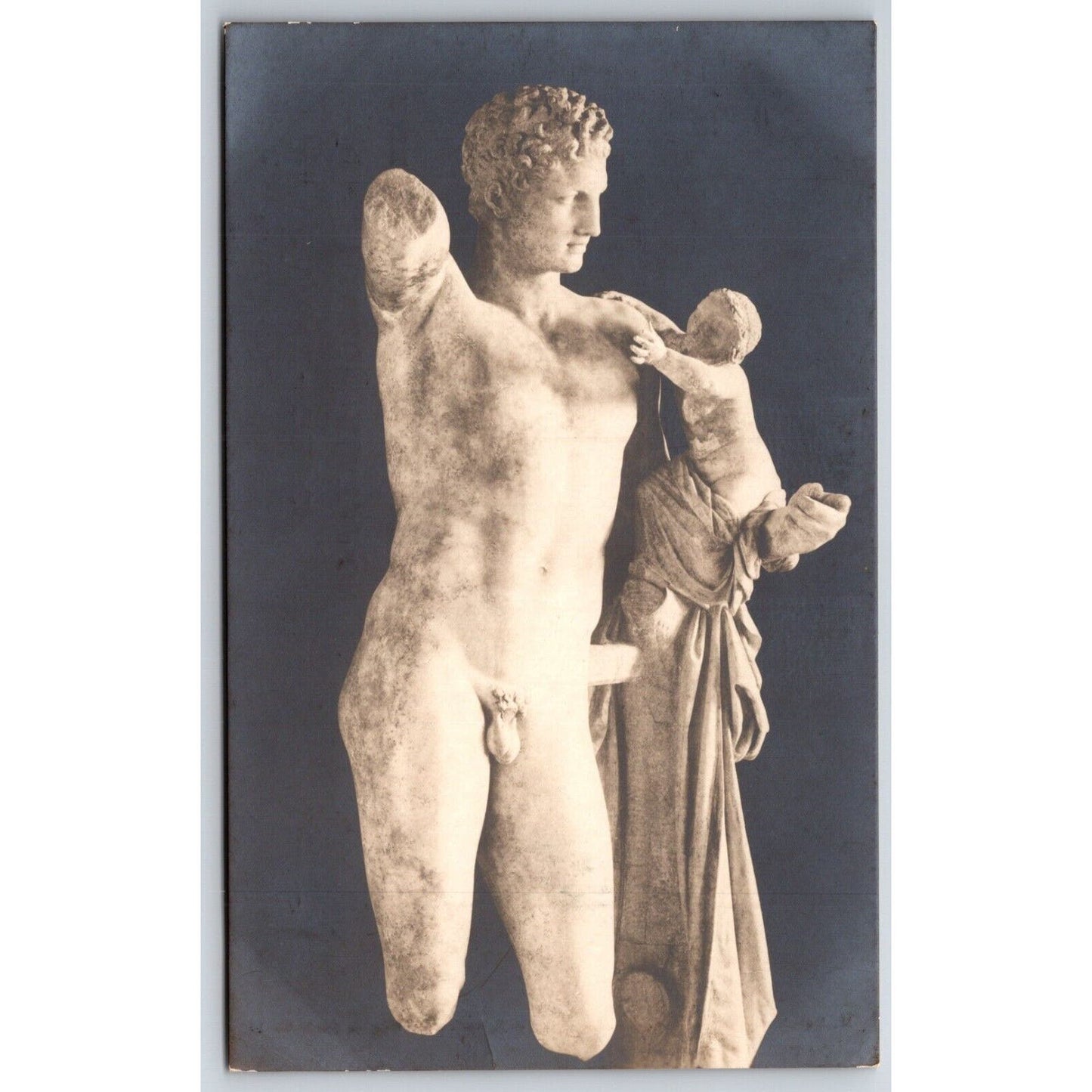 Greek Postcard Statue of d'Hermes of Praxiteles RPPC 1901-1907 NP VGC
