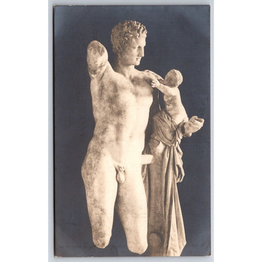 Greek Postcard Statue of d'Hermes of Praxiteles RPPC 1901-1907 NP VGC