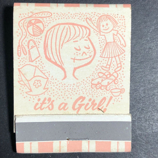 1950's-60's? Full Matchbook "It's A Girl!"