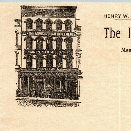 "The Implement Company" Agricultural Richmond, VA Letterhead Geo. E. Wear 1906