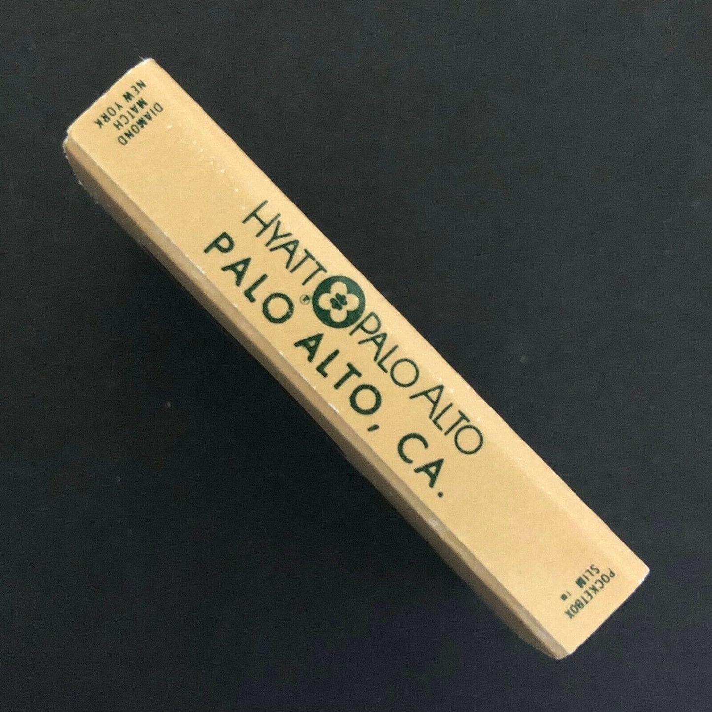 c1970's-80's Wooden Matchbox Matchbook Ecco Restaurant Hyatt Palo Alto, CA