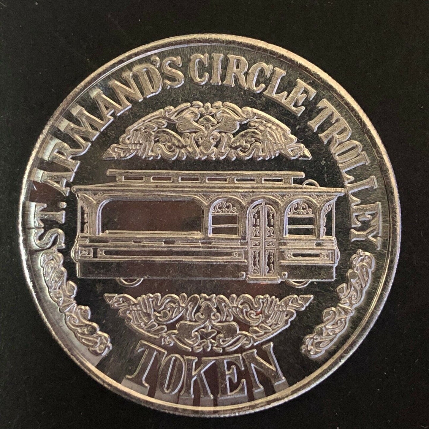 c1980's-90's Aluminum St. Armand's Circle Transit Trolley Token 39mm One-Way