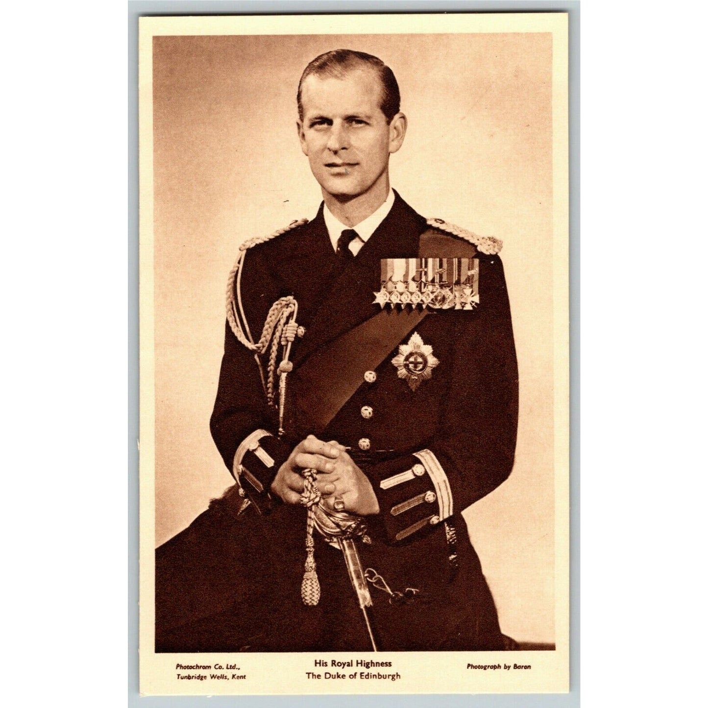 1940's The Duke of Edinburgh Portrait PPC Postcard Unposted