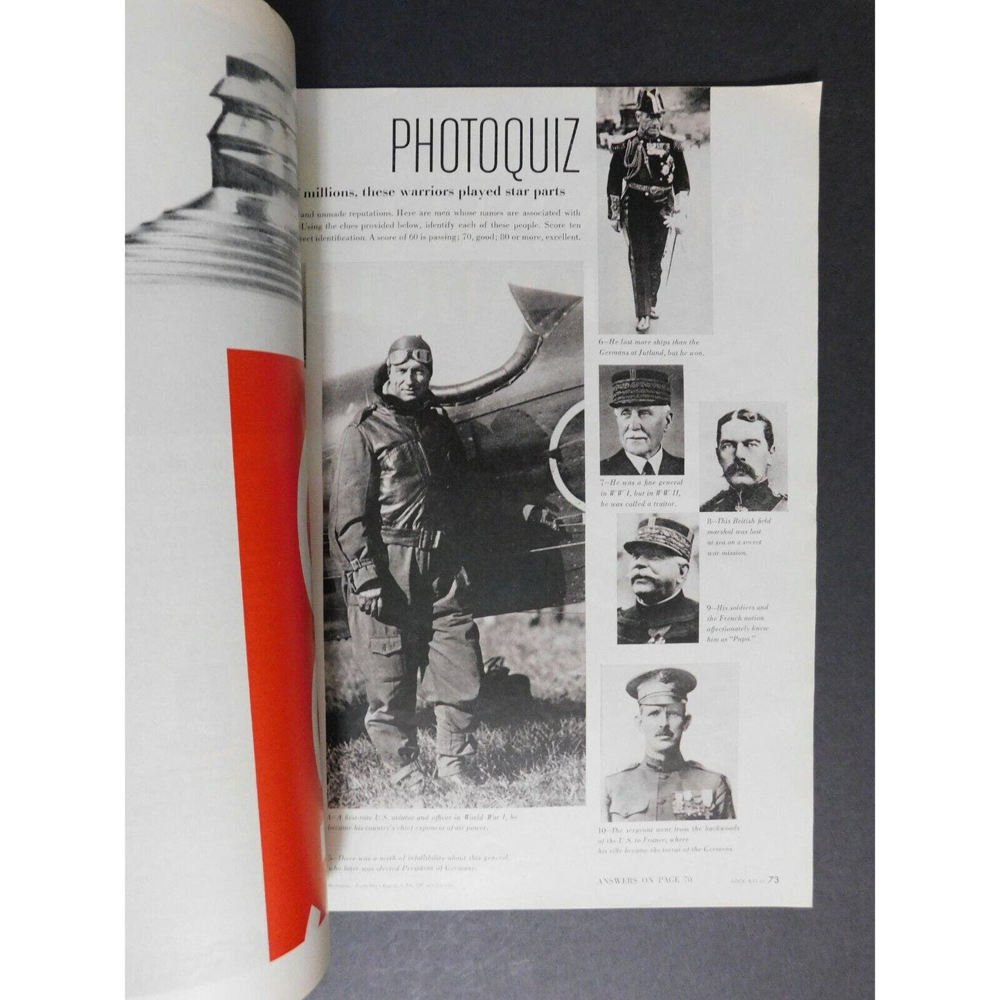 Look Magazine August 11 1964 92 pgs. (A look back after 50yrs. to WWI 1914-1918)