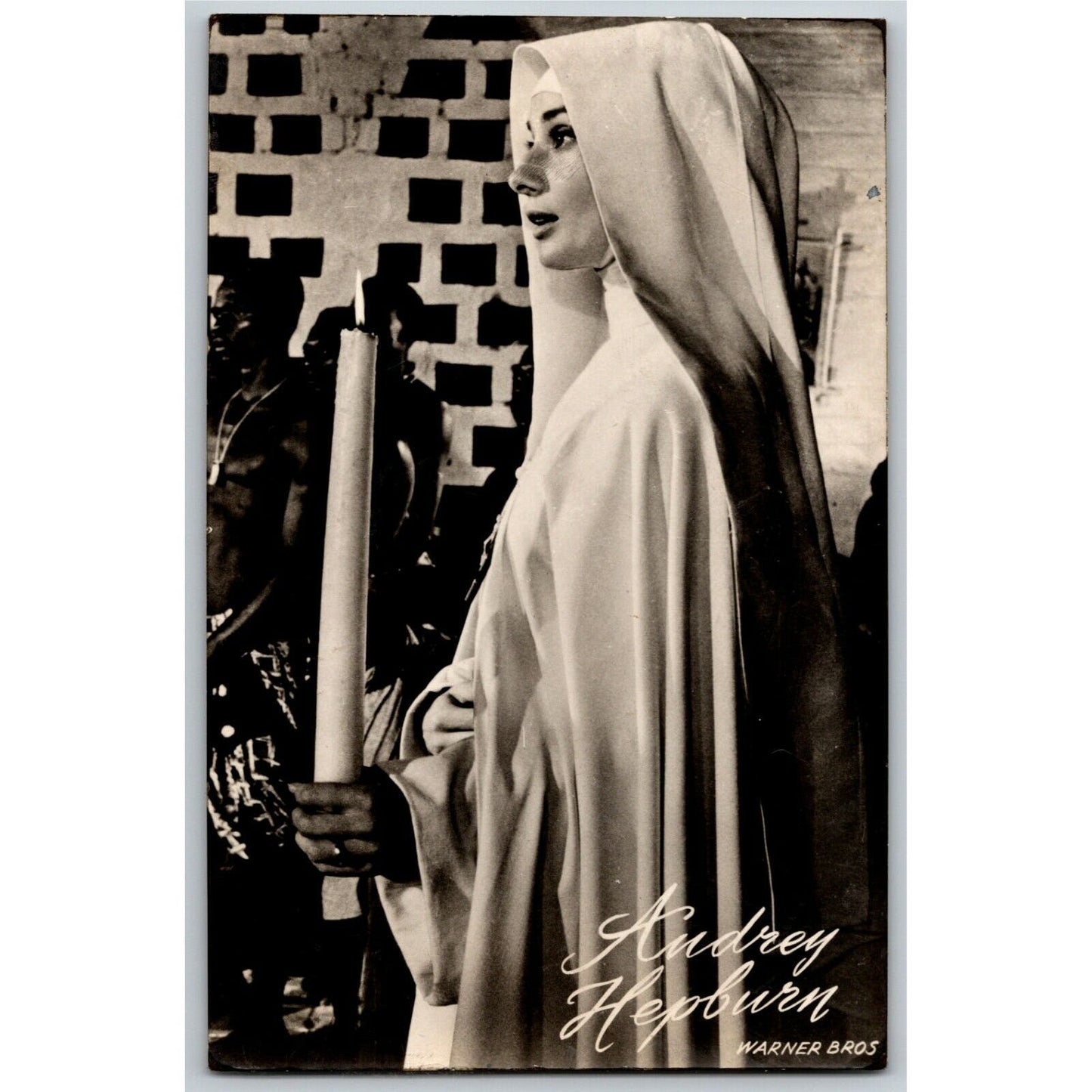 Audrey Hepburn Warner Brothers "The Nun Story" RPPC Postcard - Ken Prag Coll.