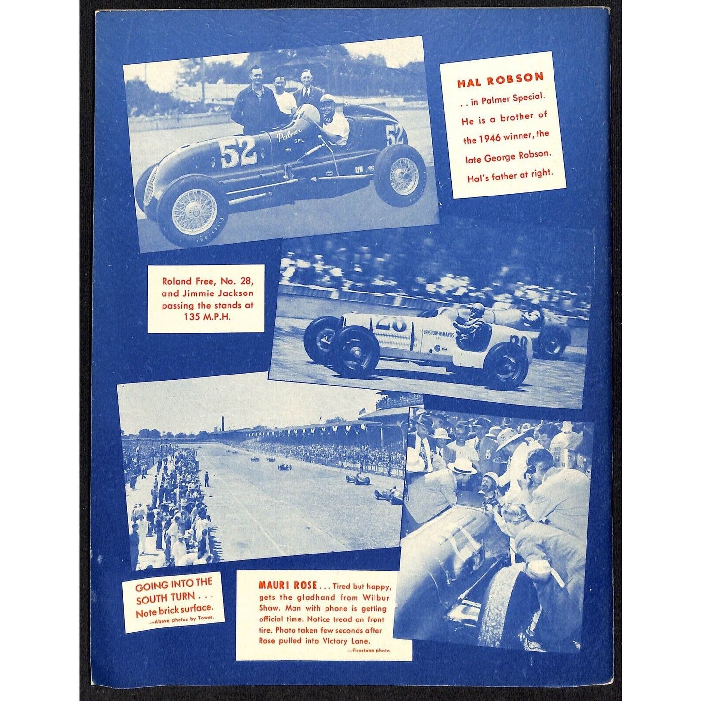 1947 Indy 500 Floyd Clymer's Indianapolis Race History IMS 55pp. VGC