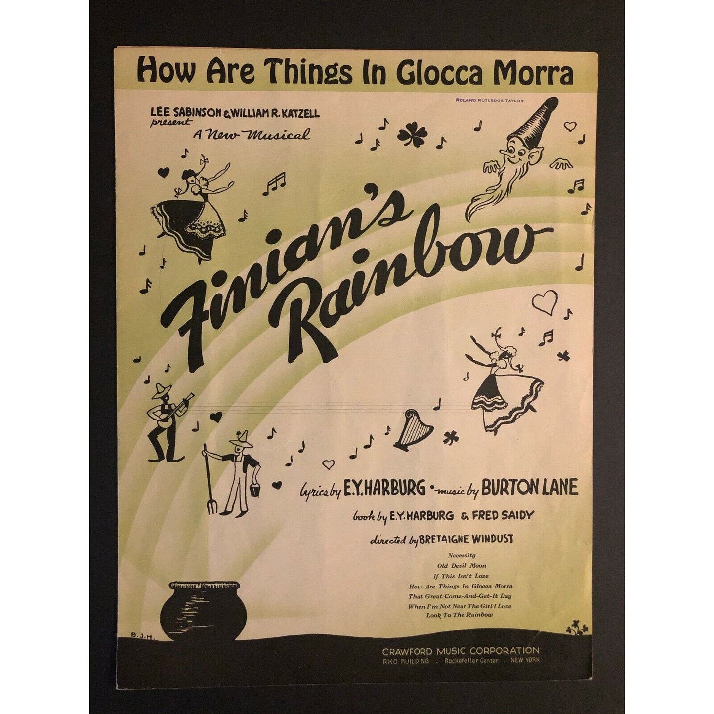 Vintage 1946 Sheet Music "How Are Things in Glocca Morra" from Finian's Rainbow