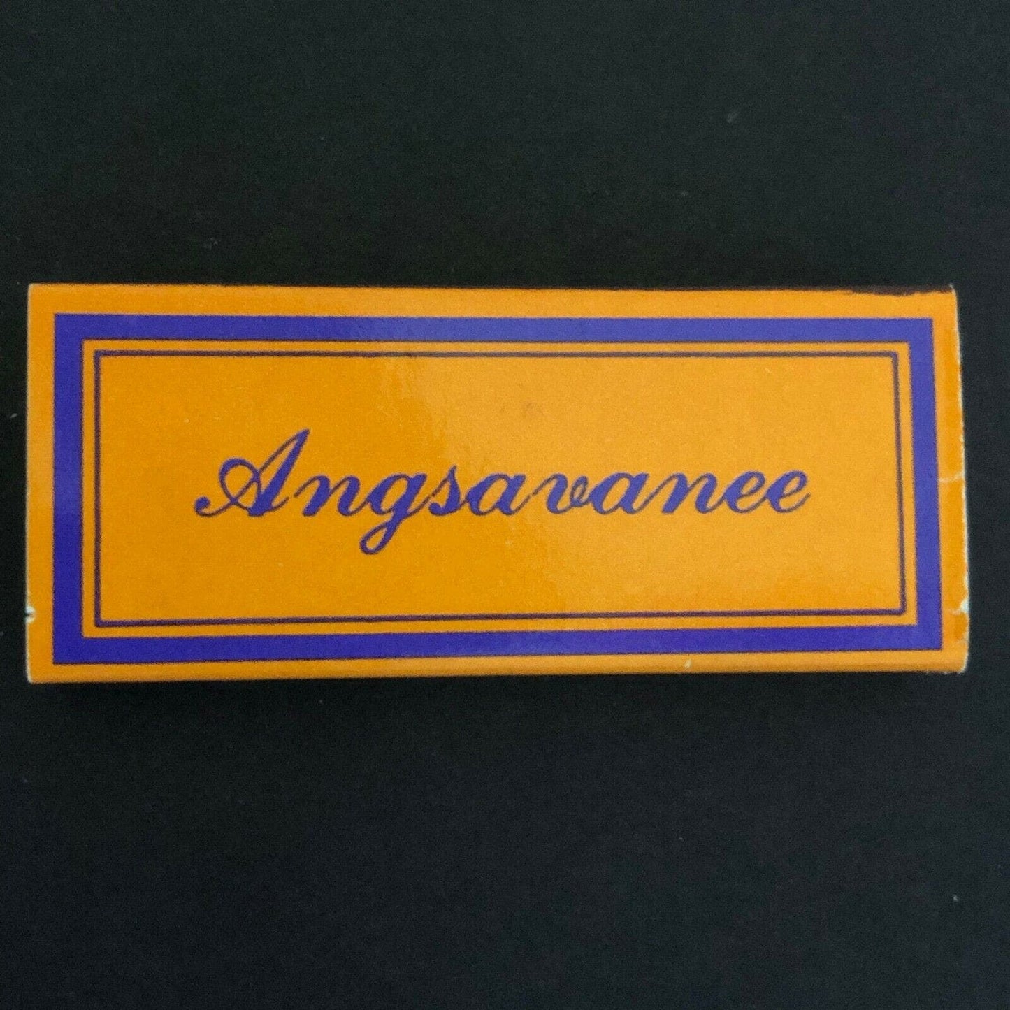 c1970's-80's Wooden Matchbox Matchbook - Angsavance Restaurant Port Chester, NY